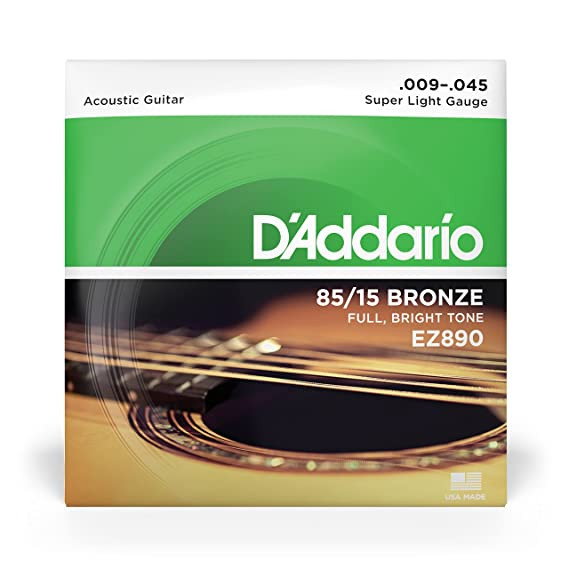 D'Addario EZ890 Bronze Superlight Acoustic Guitar Strings