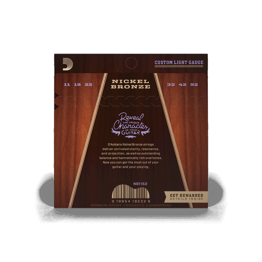 D Addario NB 1152 11-52 Custom Light Acoustic Guitar Strings