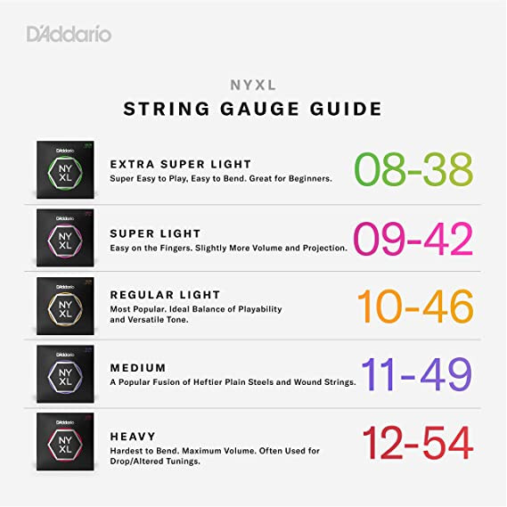 D Addario NYXL0838 08-38 Extra Super Light Electric Guitar Strings