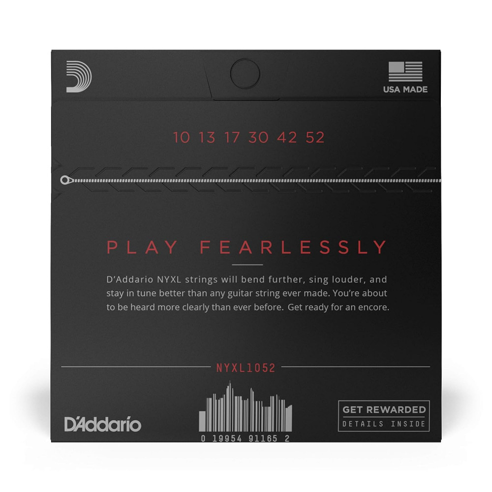 D Addario NYXL1052 10-52 Light Top/Heavy Bottom Electric Guitar Strings