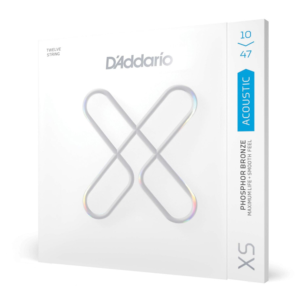 D Addario XSAPB1047 10-47 Light Coated 12-String Acoustic Guitar Strings