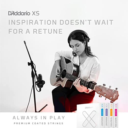 D Addario XSAPB1152 11-52 Light Coated 12-String Acoustic Guitar Strings