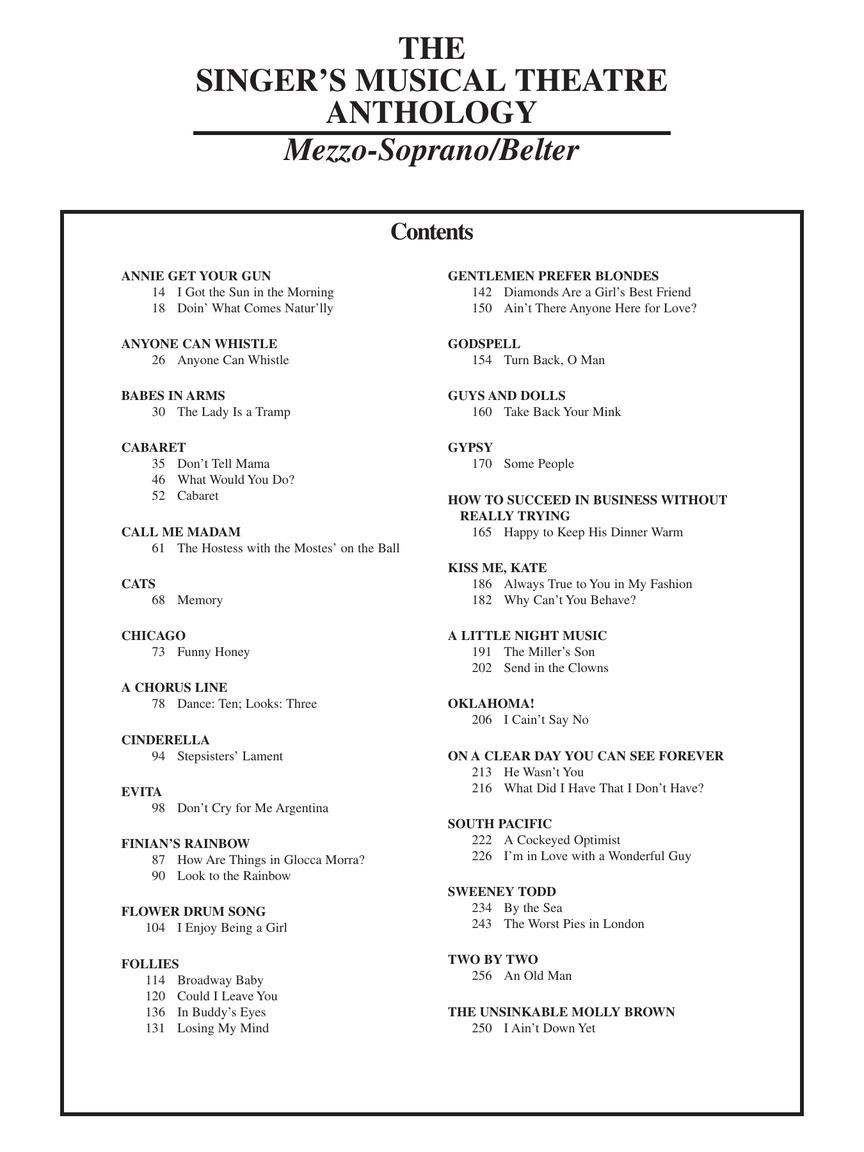 Hal Leonard Examination Book Singers Musical Theatre Anthology  The-1 Soprano Revised Edition