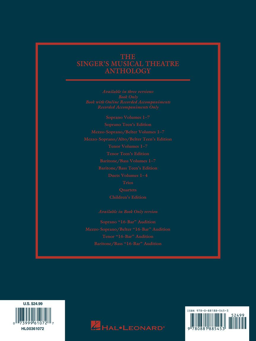 Hal Leonard Examination Book Singers Musical Theatre Anthology  The-1 Soprano Revised Edition