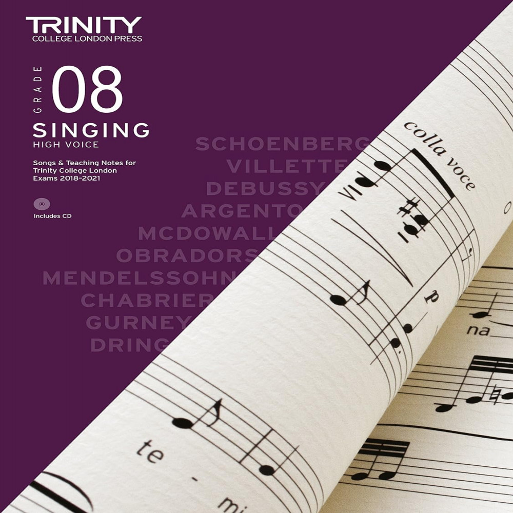 Trinity Singing Grade 8 High Voice 2018 (with CD & teaching notes)